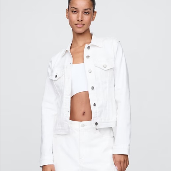 GAP Jackets & Blazers - GAP Women's White Jean Jacket